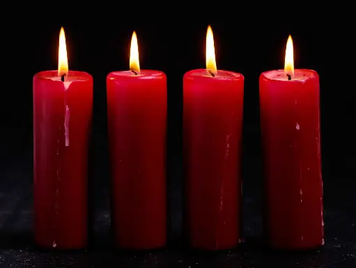 紅色祭祀蠟燭